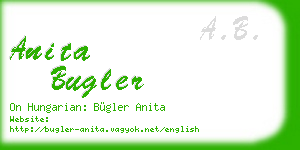 anita bugler business card